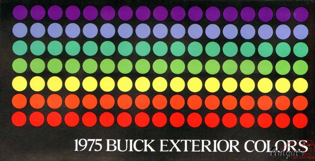 1975 Buick Exterior Colors Chart